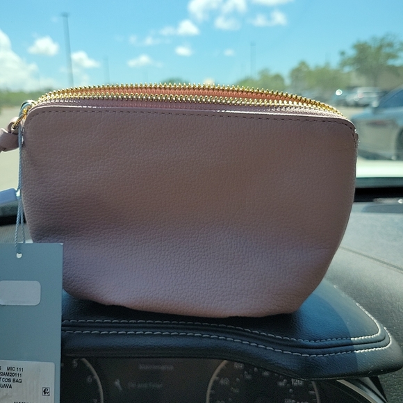 New Antonio Melani leather clutch. Guava Color. Bow in front. - Picture 6 of 6